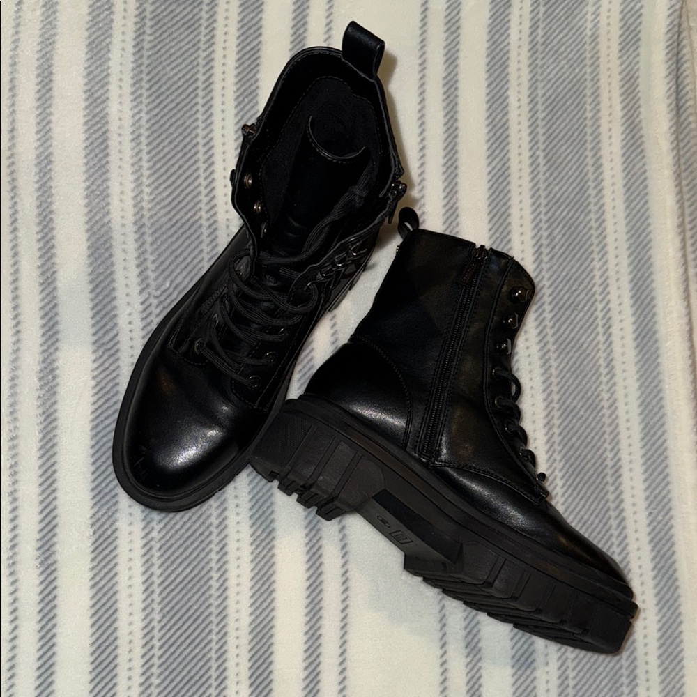 Guess Black Combat Boots